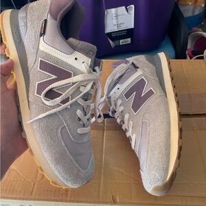 New Balance Light Gray and Lavender Sneakers